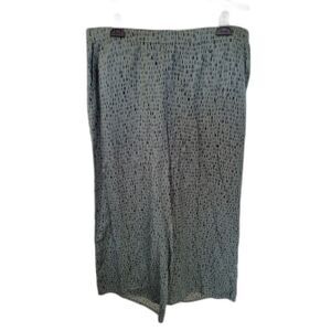 Eileen Fisher Silk Orangic Cotton Dash Wide Leg Nori Pants